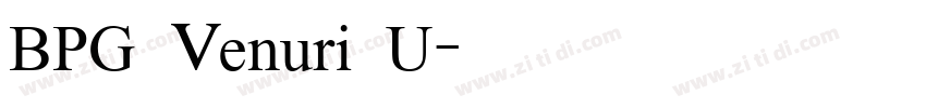 BPG Venuri U字体转换